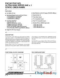 Datasheet P4C187-12JI manufacturer Pyramid