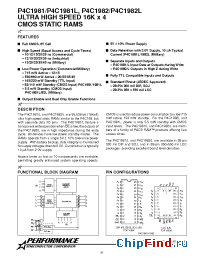 Datasheet P4C1982L-10PC manufacturer Pyramid