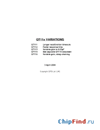 Datasheet QT111-D manufacturer Quantum