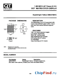 Datasheet GMA4Y881C manufacturer QT