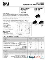 Datasheet HCPL-2503 manufacturer QT