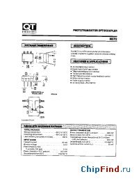 Datasheet MCT2 manufacturer QT