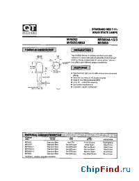 Datasheet MV5054A-1 manufacturer QT