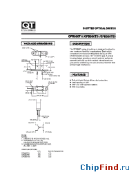 Datasheet OPB860T11 manufacturer QT