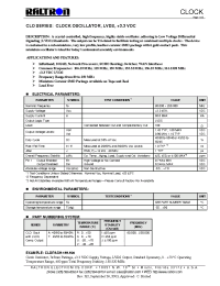 Datasheet CLD производства Raltron