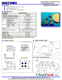 Datasheet COM23025-22.000-WLAN manufacturer Raltron