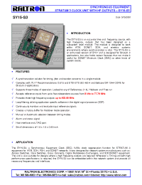 Datasheet SY15-S3 manufacturer Raltron