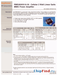 Datasheet RMBA09501A-58 manufacturer Raytheon
