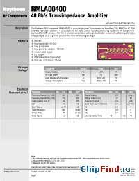 Datasheet RMLA00400 manufacturer Raytheon