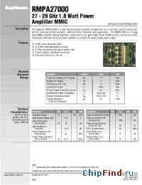 Datasheet RMPA27000 manufacturer Raytheon
