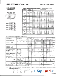 Datasheet SCL4016BE manufacturer R&E