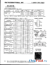 Datasheet SCL4047BS manufacturer R&E