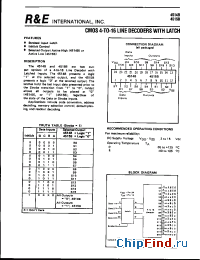 Datasheet SCL4514BS manufacturer R&E