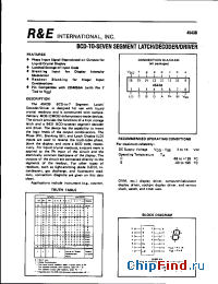 Datasheet SCL4543BC manufacturer R&E