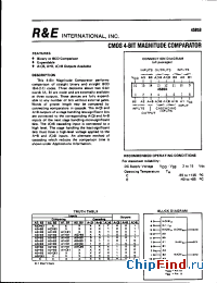 Datasheet SCL4585BE manufacturer R&E