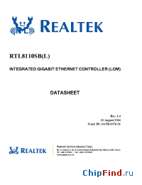 Datasheet RTL8110SB manufacturer Realtek
