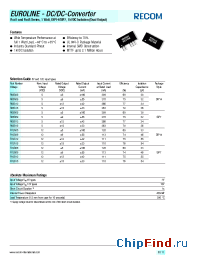 Datasheet R05A05 manufacturer Recom