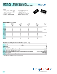 Datasheet R05T0505 manufacturer Recom
