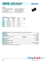 Datasheet R0915D manufacturer Recom