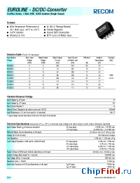 Datasheet R12SS09 manufacturer Recom