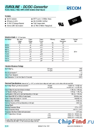 Datasheet R12V09 manufacturer Recom
