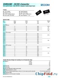 Datasheet R12X05 manufacturer Recom