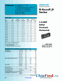 Datasheet R-619.0D manufacturer Recom