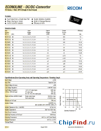 Datasheet RA-0924D manufacturer Recom