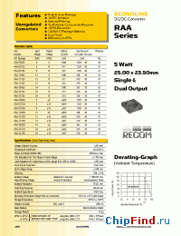 Datasheet RAA-1212D manufacturer Recom