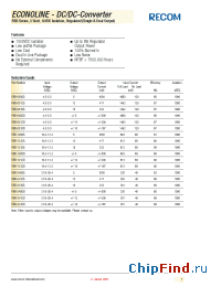 Datasheet RBB-0505D manufacturer Recom