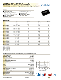 Datasheet REC10-XX05DRWLZ manufacturer Recom