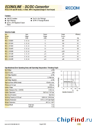Datasheet REC2.2-0512SR manufacturer Recom