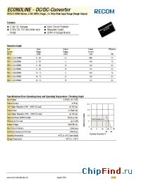 Datasheet REC2.2-1205SRW4 manufacturer Recom