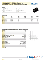 Datasheet REC2.2-1215DRI manufacturer Recom