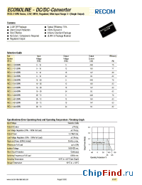 Datasheet REC2.2-4805SRW manufacturer Recom