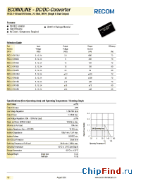 Datasheet REC2.2-XX24DU manufacturer Recom