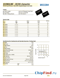 Datasheet REC3-0512DR manufacturer Recom