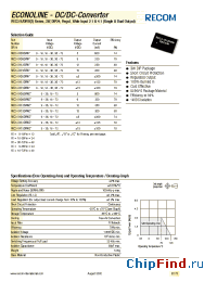 Datasheet REC3-XX15SRWZ производства Recom