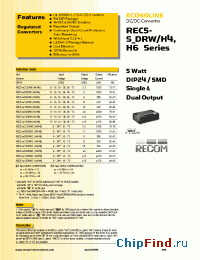 Datasheet REC5-123.3SRWH4 manufacturer Recom