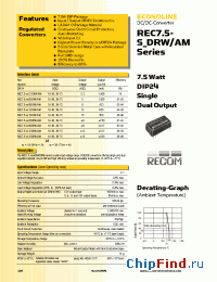 Datasheet REC7.5-243.3SRW manufacturer Recom