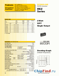 Datasheet REZ-0515S manufacturer Recom