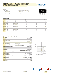 Datasheet REZ-XX09S manufacturer Recom
