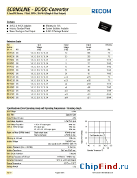 Datasheet RG-0515D manufacturer Recom