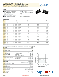 Datasheet RH-0512DH manufacturer Recom
