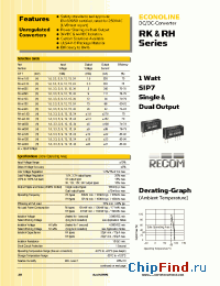 Datasheet RK-0512S manufacturer Recom