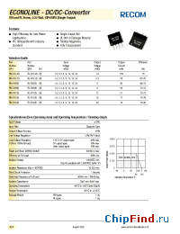Datasheet RL-0505SH manufacturer Recom