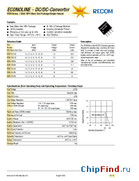 Datasheet ROM-XX05S manufacturer Recom