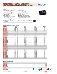 Datasheet RP03-0505DS manufacturer Recom