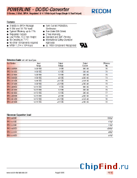 Datasheet RP03-xx05DD manufacturer Recom