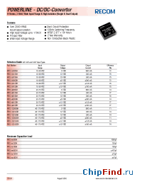 Datasheet RP03-xx05DH manufacturer Recom